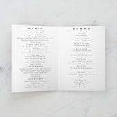 Programme de mariage botanique floral d'été (Intérieur)