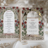 Programme de mariage Bougainvillea Bourgogne Or