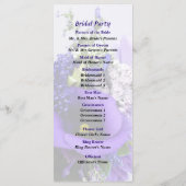 Programme de mariage Bouquet aux teintes de pourpr (Dos)