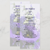 Programme de mariage Bouquet aux teintes de pourpr (Devant / Derrière)