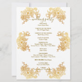 Programme de mariage Bouquet Chic Doré téléchargea (Dos)