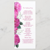 Programme de mariage Bouquet Floral Romantique (Dos)