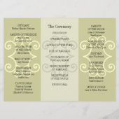Programme de mariage Brochure Curl beige (Dos)