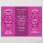 Programme de mariage Brochure Curl rose (Dos)