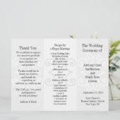 Programme de mariage Brochure Grey Curl (Debout devant)