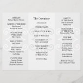 Programme de mariage Brochure Grey Curl (Dos)