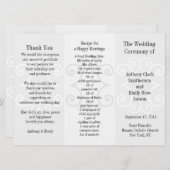 Programme de mariage Brochure Grey Curl (Devant / Derrière)