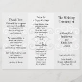 Programme de mariage Brochure Grey Curl (Devant)