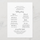 Programme de mariage Broderies Florales (Dos)