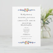 Programme de mariage Broderies Florales (Debout devant)