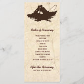 Programme de mariage Brown des amoureux de la pêch (Dos)