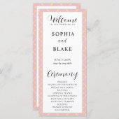 Programme de mariage Brown, jaune et blanc (Devant / Derrière)