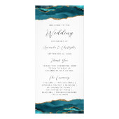 Programme de mariage Budget Agate Bleu sarcelle Or (Devant)