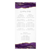 Programme de mariage Budget Agate Violet Or (Dos)