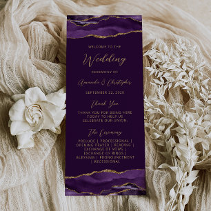 Programme de mariage Budget Agate Violet Or Prune