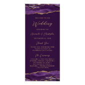 Programme de mariage Budget Agate Violet Or Prune (Devant)