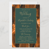 Programme de mariage Budget Rust Gold Agate Vert (Devant)