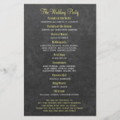 Programme de mariage BUDGETAIRE rustique tournesol (Dos)