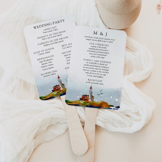 Programme de mariage By the Sea éventail