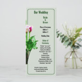 Programme de mariage Calla Lilies rose et blanc (Debout devant)