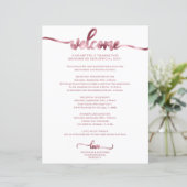 Programme de mariage calligraphié chic et abordabl (Debout devant)