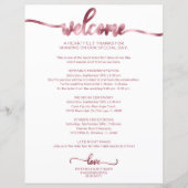 Programme de mariage calligraphié chic et abordabl (Devant)