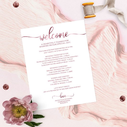 Programme de mariage calligraphié chic et abordabl