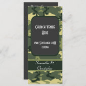 Programme de mariage camouflage vert (Devant / Derrière)