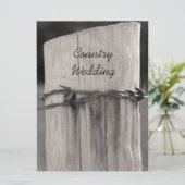 Programme de Mariage campagnard de clôture rurale (Debout devant)