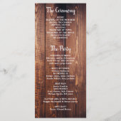 Programme de mariage campagnard de tournesol de gr (Dos)