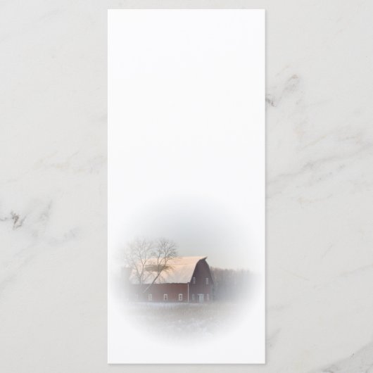 Programme de Mariage campagnard d'hiver des grange (Devant)