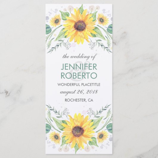 Programme de Mariage campagnard rustique des tourn (Devant)