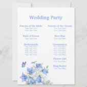 Programme de mariage Campanule bleue (Dos)