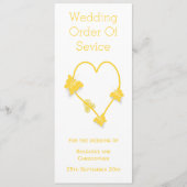 Programme de mariage cardiaque des papillons de co (Devant)