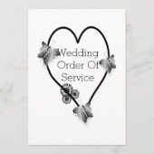 Programme de mariage cardiaque pour papillon noir  (Devant)