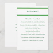 Programme de mariage Carte minimale avec bordure v (Devant / Derrière)