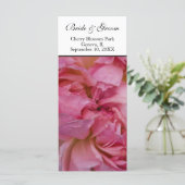 Programme de mariage - Carte Rose (Debout devant)