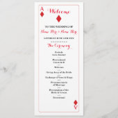 Programme de mariage Cartes à jouer Casino Diamond (Devant)