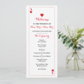 Programme de mariage Cartes de Casino Ace of Heart (Debout devant)