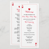 Programme de mariage Cartes de Casino Ace of Heart (Devant / Derrière)