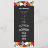 Programme de mariage Cartes Pailletées de Casino L (Dos)