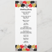 Programme de mariage Cartes Pailletées de Casino L (Dos)