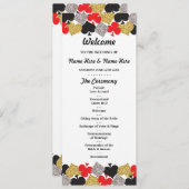 Programme de mariage Cartes Pailletées de Casino L (Devant / Derrière)