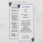 Programme de mariage Cascade de Clematis (Devant / Derrière)