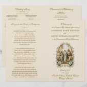 Programme de Mariage Catholique à Cana Messe Nupti (Devant / Derrière)