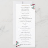 Programme de mariage catholique à feuillage de Noë (Dos)