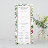 Programme de mariage catholique à feuillage de Noë (Debout devant)