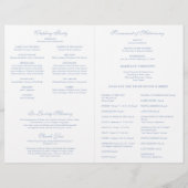 Programme de mariage catholique à la Croix bleue m (Dos)