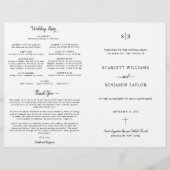 Programme de mariage catholique avec monogramme et (Devant)