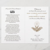 Programme de mariage catholique avec monogramme ma (Devant)
